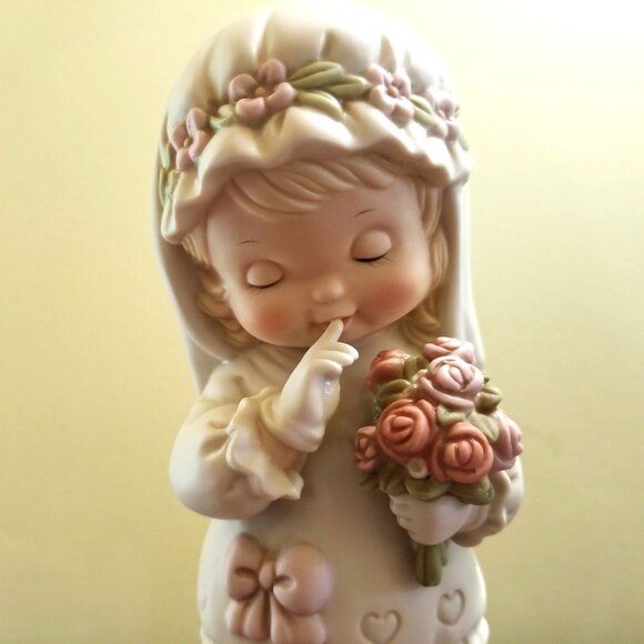 Memories of Yesterday Here Comes The Bride God Bless Her 1988 Enesco 520527 9.5" - Picture 2 of 8